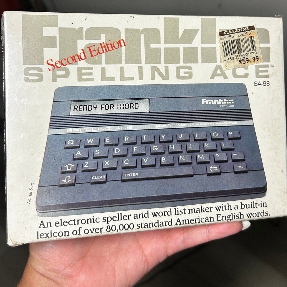 Franklin Spelling Ace SA-98 Second Edition Electronic Speller Vintage New Sealed